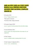 AMB 400 EPIC CARE 400 STUDY GUIDE&NewLine;BUNDLE 2026 VERIFIED QUESTIONS&NewLine;ANSWERS PREP MATERIAL COMPLETE&NewLine;GRADED A&plus;