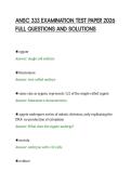 ANSC 333 EXAMINATION TEST PAPER 2026&NewLine;FULL QUESTIONS AND SOLUTIONS