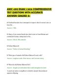 ANSC 4395 EXAM 3 2026 COMPREHENSIVE&NewLine;TEST QUESTIONS WITH ACCURATE&NewLine;ANSWERS GRADED A&plus;
