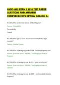 ANSC 4395 EXAM 3 2026 TEST PAPER&NewLine;QUESTIONS AND ANSWERS&NewLine;COMPREHENSIVE REVIEW GRADED A&plus;