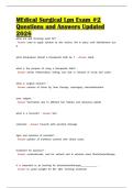 MEdical Surgical Lpn Exam &num;2 Questions and Answers Updated 2026