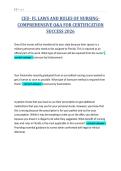 CEU- FL LAWS AND RULES OF NURSINGCOMPREHENSIVE Q&A FOR CERTIFICATION&NewLine;SUCCESS 2026