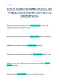HESI A2 CHEMISTRY-COMPLETE EXAM SET&NewLine;WITH ACTUAL QUESTIONS AND VERIFIED&NewLine;SOLUTIONS 2026