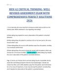 HESI A2 CRITICAL THINKING- WELL&NewLine;REVISED ASSESSMENT EXAM WITH&NewLine;COMPREHENSIVE PERFECT SOLUTIONS&NewLine;2026