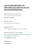 AQA AS PHYSICS MECHANICS TOP&NewLine;FORECASTED EXAM 2 PRACTICE TEST 2026&NewLine;FULL SOLUTIONS REVIEW PACK&NewLine;