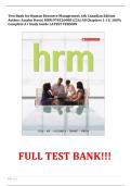 Test Bank for Human Resource Management&comma; 6th Canadian Edition Author&colon; Sandra Steen&vert; ISBN&colon;9781260881226&vert; All Chapters 1-11&vert; 100&percnt; Complete A&plus; Study Guide LATEST VERSION