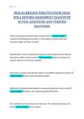 HESI A2 BIOLOGY PRACTICE EXAM 2026&vert;&NewLine;WELL REVISED ASSESSMENT EXAM WITH&NewLine;ACTUAL QUESTIONS AND VERIFIED&NewLine;SOLUTIONS&NewLine;