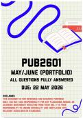 PUB2601 May&sol;June &lpar;Portfolio&rpar; Memo &vert; Due 22 May 2026
