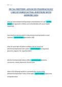 NR 566 MIDTERM -ADVANCED PHARMACOLOGY&NewLine;CARE OF FAMILY&vert;ACTUAL QUESTIONS WITH&NewLine;ANSWERS 2026