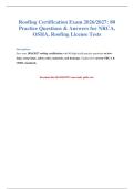 Roofing Exam 2026&sol;2027&colon; 80 Q&A&NewLine;