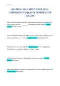 QBA FINAL EXAM STUDY GUIDE 2026-&NewLine;COMPREHENSIVE Q&A FOR CERTIFICATION&NewLine;SUCCESS