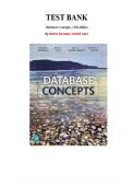 Test Bank for Database Concepts&comma; 10th edition by David Kroenke&comma; Chapter 1-7 &vert; All Chapters