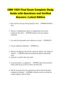 CMN 150V Final Exam Complete Study &NewLine;Guide with Questions and Verified &NewLine;Answers &vert; Latest Edition 