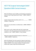 NCCT-TSC Surgical Technologist EXAM Questions With Correct Answers 