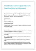 NCCT Practice Exam Surgical Tech Exam Questions With Correct Answers