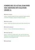 HONDROS BIO 253 ACTUAL EXAM PAPER&NewLine;2026 QUESTIONS WITH SOLUTIONS&NewLine;GRADED A&plus;
