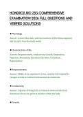 HONDROS BIO 253 COMPREHENSIVE&NewLine;EXAMINATION 2026 FULL QUESTIONS AND&NewLine;VERIFIED SOLUTIONS&NewLine;