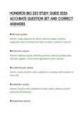 HONDROS BIO 253 STUDY GUIDE 2026&NewLine;ACCURATE QUESTION SET AND CORRECT&NewLine;ANSWERS