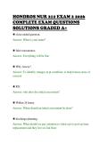 HONDROS NUR 212 EXAM 2 2026&NewLine;COMPLETE EXAM QUESTIONS&NewLine;SOLUTIONS GRADED A&plus;