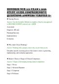 HONDROS NUR 212 EXAM 2 2026&NewLine;STUDY GUIDE COMPREHENSIVE&NewLine;QUESTIONS ANSWERS VERIFIED A&plus;&NewLine;
