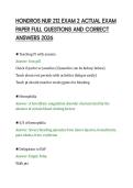 HONDROS NUR 212 EXAM 2 ACTUAL EXAM&NewLine;PAPER FULL QUESTIONS AND CORRECT&NewLine;ANSWERS 202