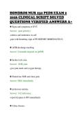 HONDROS NUR 232 PEDS EXAM 2&NewLine;2026 CLINICAL SCRIPT SOLVED&NewLine;QUESTIONS VERIFIED ANSWERS A