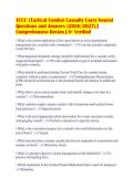 TCCC &lpar;Tactical Combat Casualty Care&rpar; Newest&NewLine;Questions and Answers &lpar;2026&sol;2027&rpar; &vert;&NewLine;Comprehensive Review &vert; A&plus; Verified