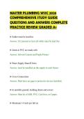 MASTER PLUMBING WSSC 2026&NewLine;COMPREHENSIVE STUDY GUIDE&NewLine;QUESTIONS AND ANSWERS COMPLETE&NewLine;PRACTICE REVIEW GRADED A&plus;