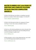 MASTER PLUMBING WSSC 2026 EXAMS SET&NewLine;QUESTIONS AND COMPLETE SOLUTIONS&NewLine;DETAILED PRACTICE COMPILATION&NewLine;GRADED A&plus;