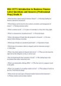 WGU D775 Introduction to Business Finance&NewLine;Latest Questions and Answers &vert; Professional&NewLine;Prep &vert; Grade A&plus;&NewLine;
