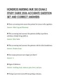 HONDROS NURSING NUR 150 EXAM 2&NewLine;STUDY GUIDE 2026 ACCURATE QUESTION&NewLine;SET AND CORRECT ANSWERS&NewLine;