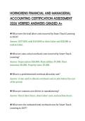HORNGRENS FINANCIAL AND MANAGERIAL&NewLine;ACCOUNTING CERTIFICATION ASSESSMENT&NewLine;2026 VERIFIED ANSWERS GRADED A&plus;