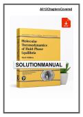 Solutions Manual for Molecular Thermodynamics of Fluid Phase Equilibria&comma; Third Edition &lpar;Prausnitz&rpar; &ndash; Complete Step-by-Step Solutions