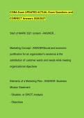 COBA Exam UPDATED ACTUAL Exam Questions and &NewLine;CORRECT Answers 2026&sol;2027 