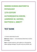 Marieb Human Anatomy & Physiology 12th Edition Test Bank 2026 All Chapters &vert; A&P NCLEX Practice MCQs &plus; Human Anatomy and Physiology Exam Prep Questions