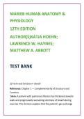 Marieb Human Anatomy & Physiology 12th Edition Test Bank 2026 All Chapters &vert; A&P NCLEX Practice MCQs&comma; Human Anatomy and Physiology Exam Prep&NewLine;