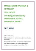 Marieb Human Anatomy & Physiology 12th Edition Test Bank 2026 All Chapters &vert; Human Anatomy and Physiology Practice Questions & A&P NCLEX Practice MCQs&NewLine;