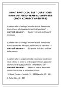 SNHD Protocol Test &ndash; 100&percnt; Verified Q&A for Paramedic Certification&NewLine;&NewLine;