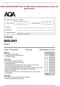 AQA A-LEVEL BIOLOGY Paper 2 JUNE 2025 Combined Question Paper and&NewLine;Mark Scheme