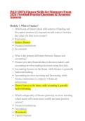 WGU D076 Finance Skills for Managers Exam&NewLine;2026 &vert; Verified Practice Questions & Accurate&NewLine;Answers