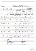 Olevels&comma; Standard form