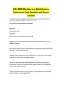WGU D080 Managing in a Global Business Environment Exam Questions and Correct Answers