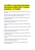 Fire Officer 1 Test Newest Questions&NewLine;and Answers &lpar;2026&sol;2027&rpar; &vert; Practice&NewLine;Questions &vert; A&plus; Verified