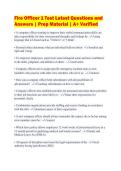 Fire Officer 1 Test Latest Questions and&NewLine;Answers &vert; Prep Material &vert; A&plus; Verified