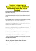 Principles of Financial and Managerial Accounting - D196 WGU Exam Study Guide with Verified Solutions