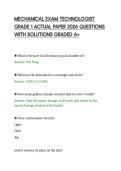 MECHANICAL EXAM TECHNOLOGIST&NewLine;GRADE 1 ACTUAL PAPER 2026 QUESTIONS&NewLine;WITH SOLUTIONS GRADED A&plus;