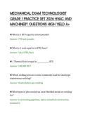 MECHANICAL EXAM TECHNOLOGIST&NewLine;GRADE 1 PRACTICE SET 2026 HVAC AND&NewLine;MACHINERY QUESTIONS HIGH YIELD A&plus;