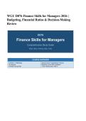 WGU D076 Finance Skills for Managers 2026 &vert;&NewLine;Budgeting&comma; Financial Ratios & Decision-Making&NewLine;Review