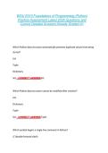 WGU E010 Foundations of Programming &lpar;Python&rpar; &NewLine;Practice Assessment Latest 2026 Questions and &NewLine;Correct Detailed Answers Already Graded A&plus; 