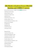 TBS PHASE 3 EXAM ACTUAL UPDATED  &NewLine;Questions and CORRECT Answers